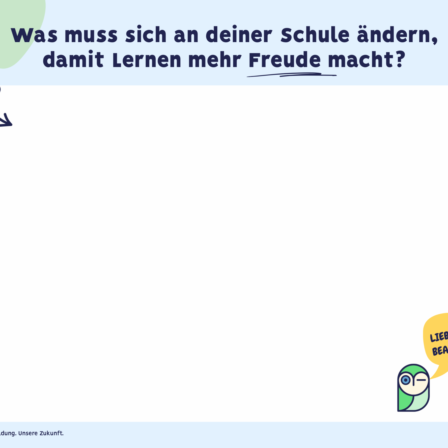 Deine Stimme. Deine Bildung. Unsere Zukunft